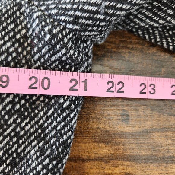 Guess Women's Black And White Tweed Wool Blend Belted Button Front Pea Coat, XL - Picture 7 of 9